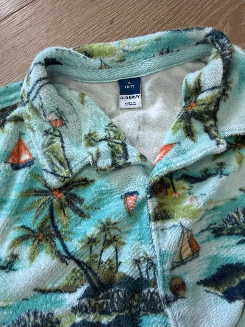 Old Navy kids terry cloth tropical set